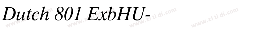 Dutch 801 ExbHU字体转换